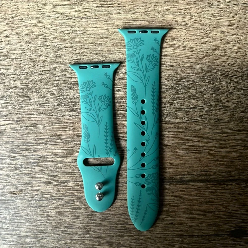 Floral Patterned Teal Smartwatch 38mm Band